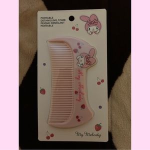 Sanrio My Melody Portable Detangling Comb NWT